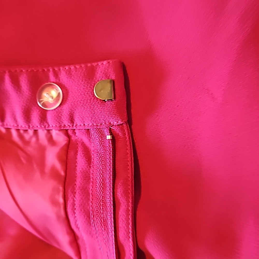 Metro Style Wide Leg Flowy Lined Womens Pants Hot Pink Sz.12 - Picture 8 of 11